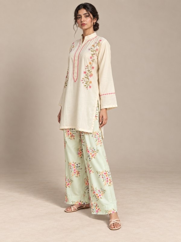 Ivory Vine Embroidered Co-ord Set