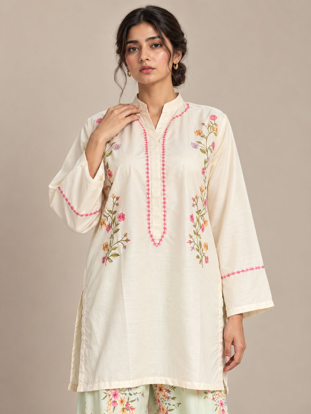 Ivory Vine Embroidered Co-ord Set