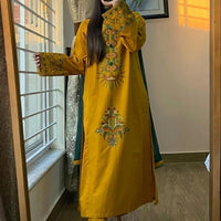 ZANI MUSTARD 3 PC STITCHED