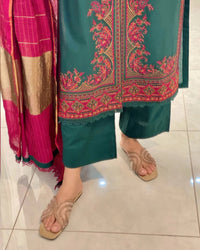 ROYAL GREEN 3 PC STITCHED