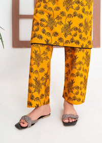 Petal Embroidered 2pcs - Mustard