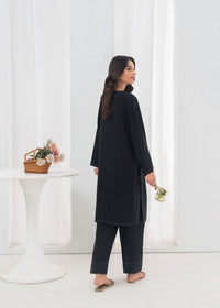 PLAIN BLACK FARSHI SHALWAR 2PCS